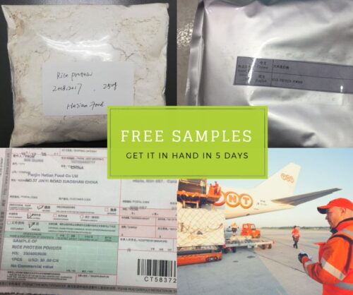 free rice protein samples
